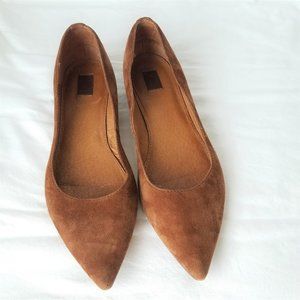 FRYE Sienna Suede Pointy Toe Ballet Flats